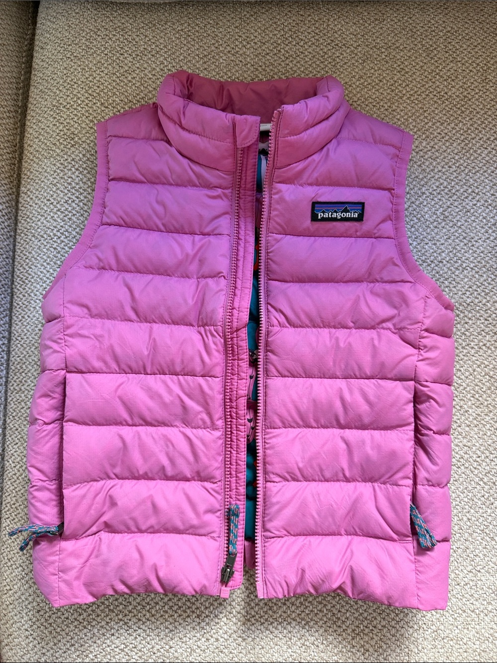Patagonia Pink Lightweight Quilted Vest Size 4T